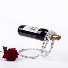 Elegant Pearl Necklace Wine Bottle Holder for Wine Lovers - Unique Gift Idea