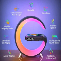 Bluetooth Speaker Wireless Charger Lamp