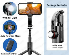 Gimbal Stabilizer Selfie Stick Tripod